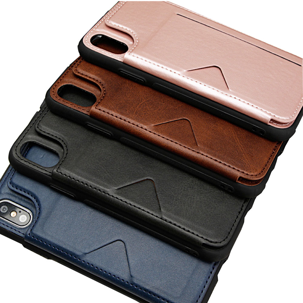 iPhone X/XS - Stilrent Skal med Kortfack (HANMAN)