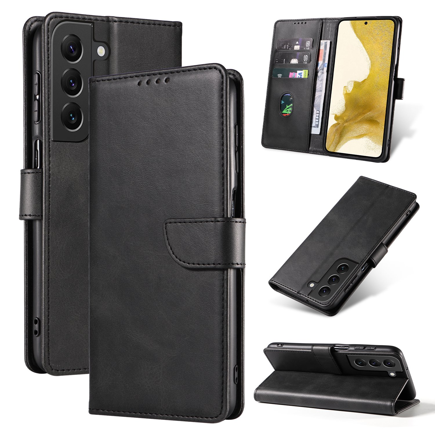 Galaxy S23 - Elegant Praktiskt Plånboksfodral