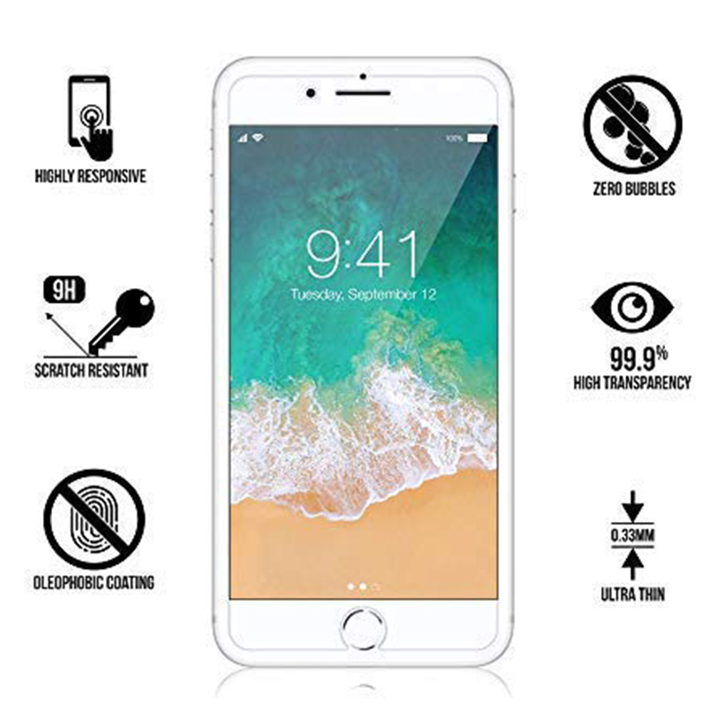 iPhone 7+ Skärmskydd 5-PACK Standard 9H Screen-Fit HD
