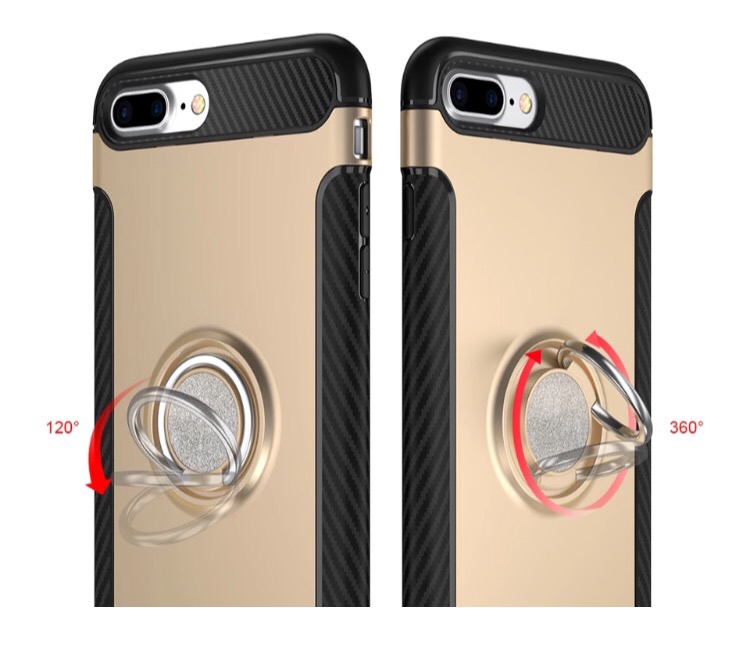 FLOVEMES Skal med Ringhållare för iPhone 6/6S