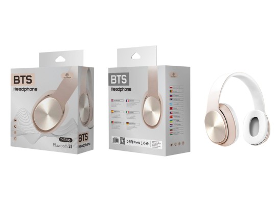 Bluetooth Hörlurar i Guld Stereo och Mikrofon (SD-FM) 5.0BT