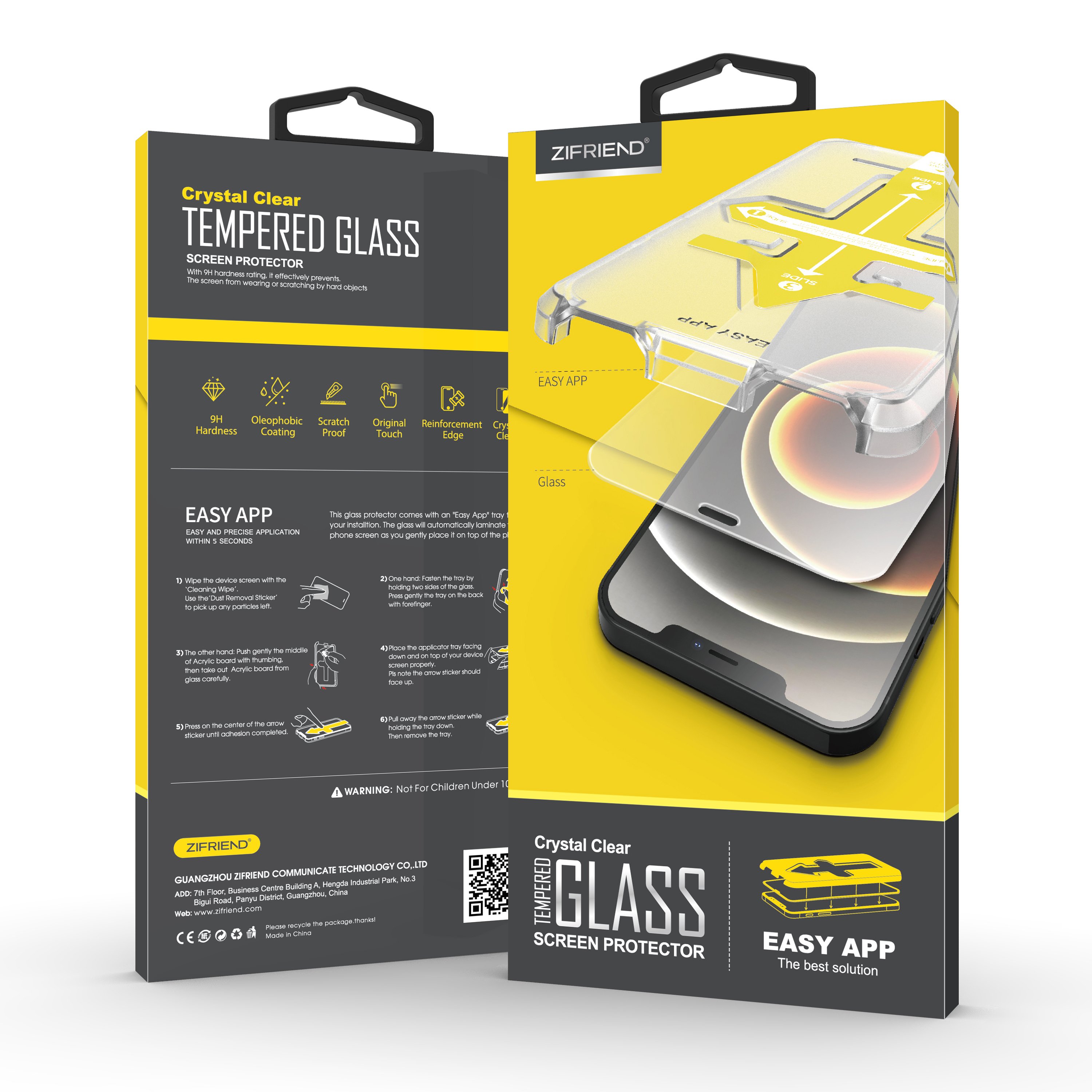 iPhone 12 Pro Max - H�rdat Glas Crystal Clear Sk�rmskydd