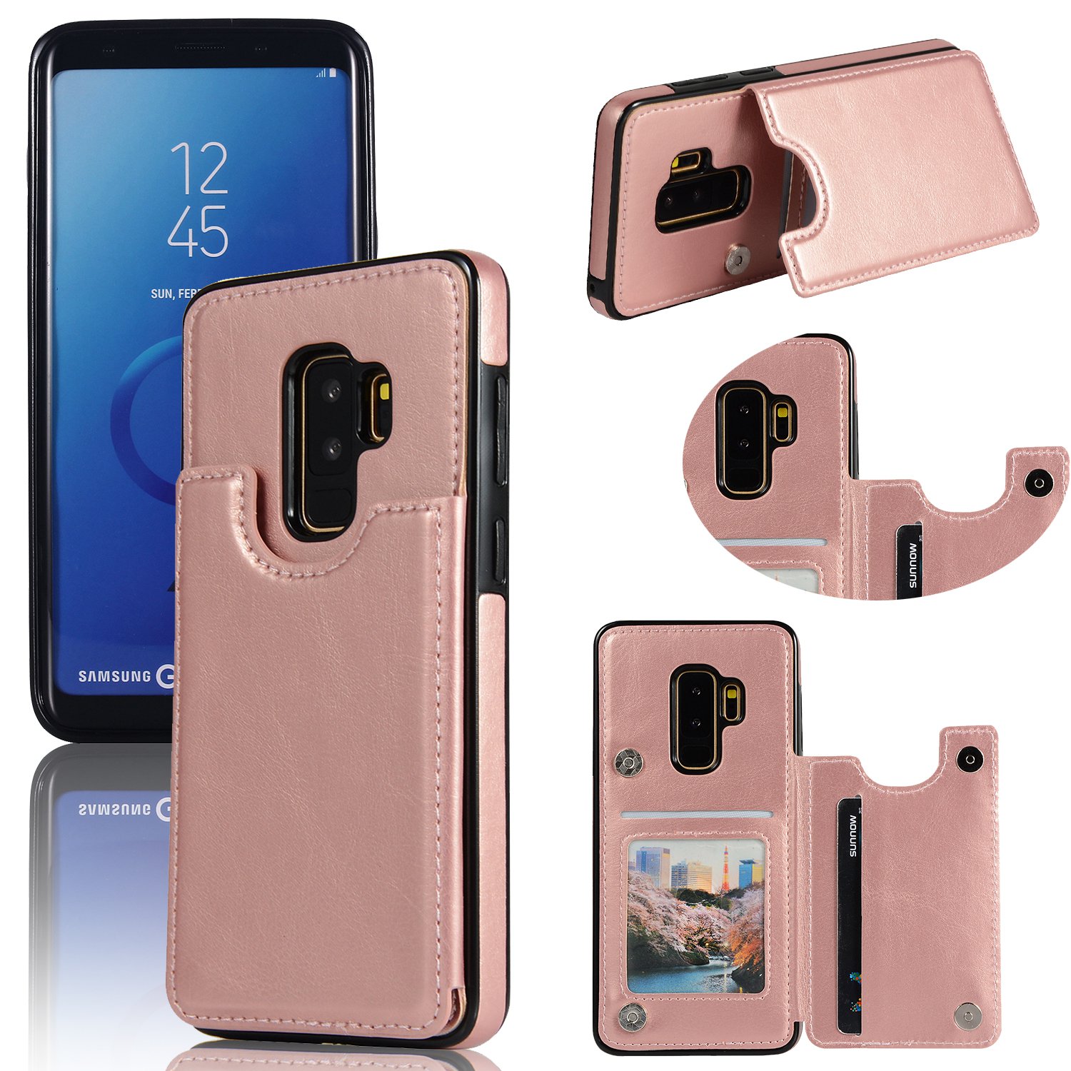 Stilrent Skal med Kortfack för Samsung Galaxy S9+