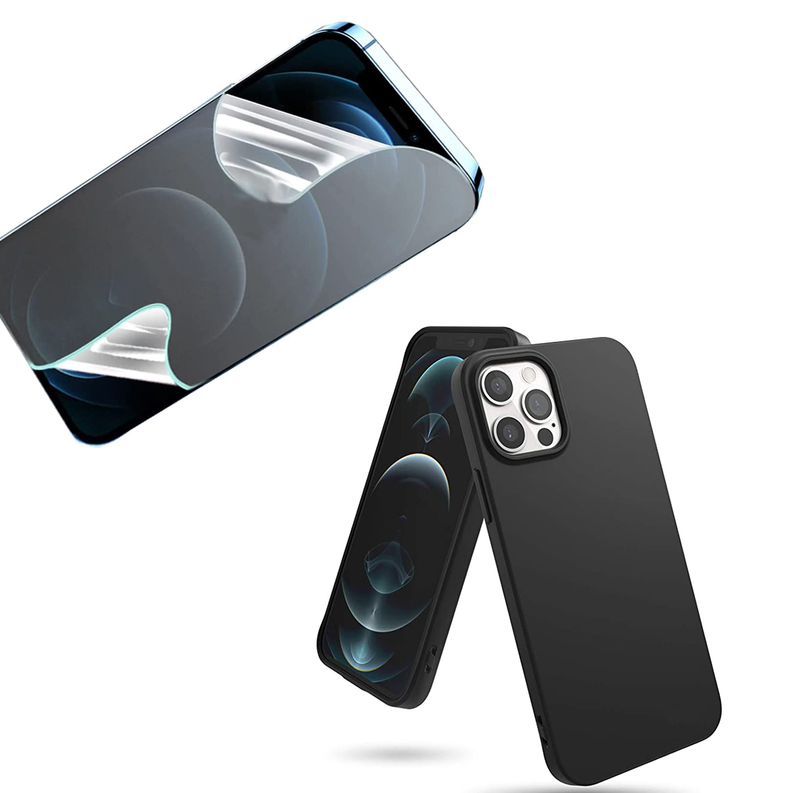 iPhone 14 Pro Max Mattbehandlat Tunt Skal & Hydrogel Skärmskydd