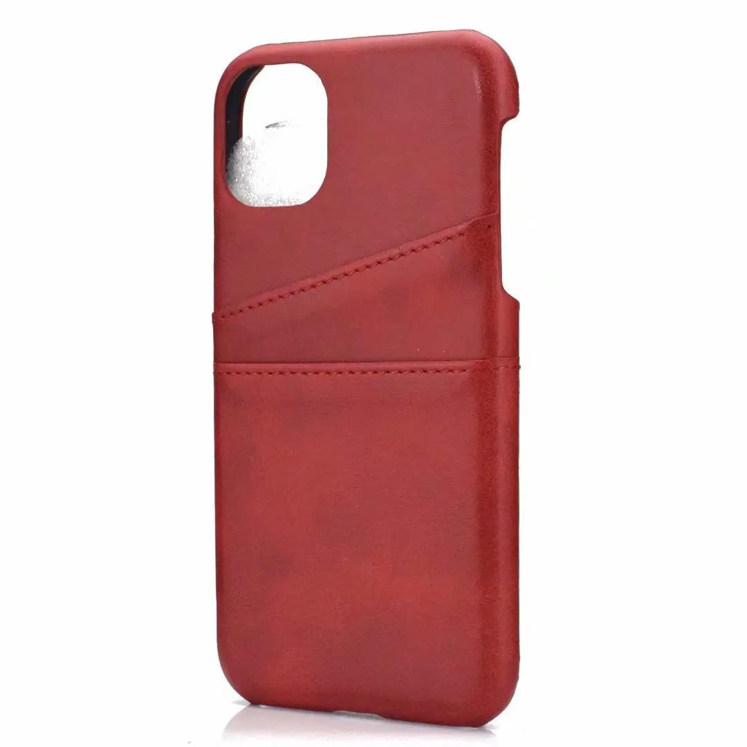 iPhone 15 Pro - Slimmat PU-läderfodral med 2-kortfack