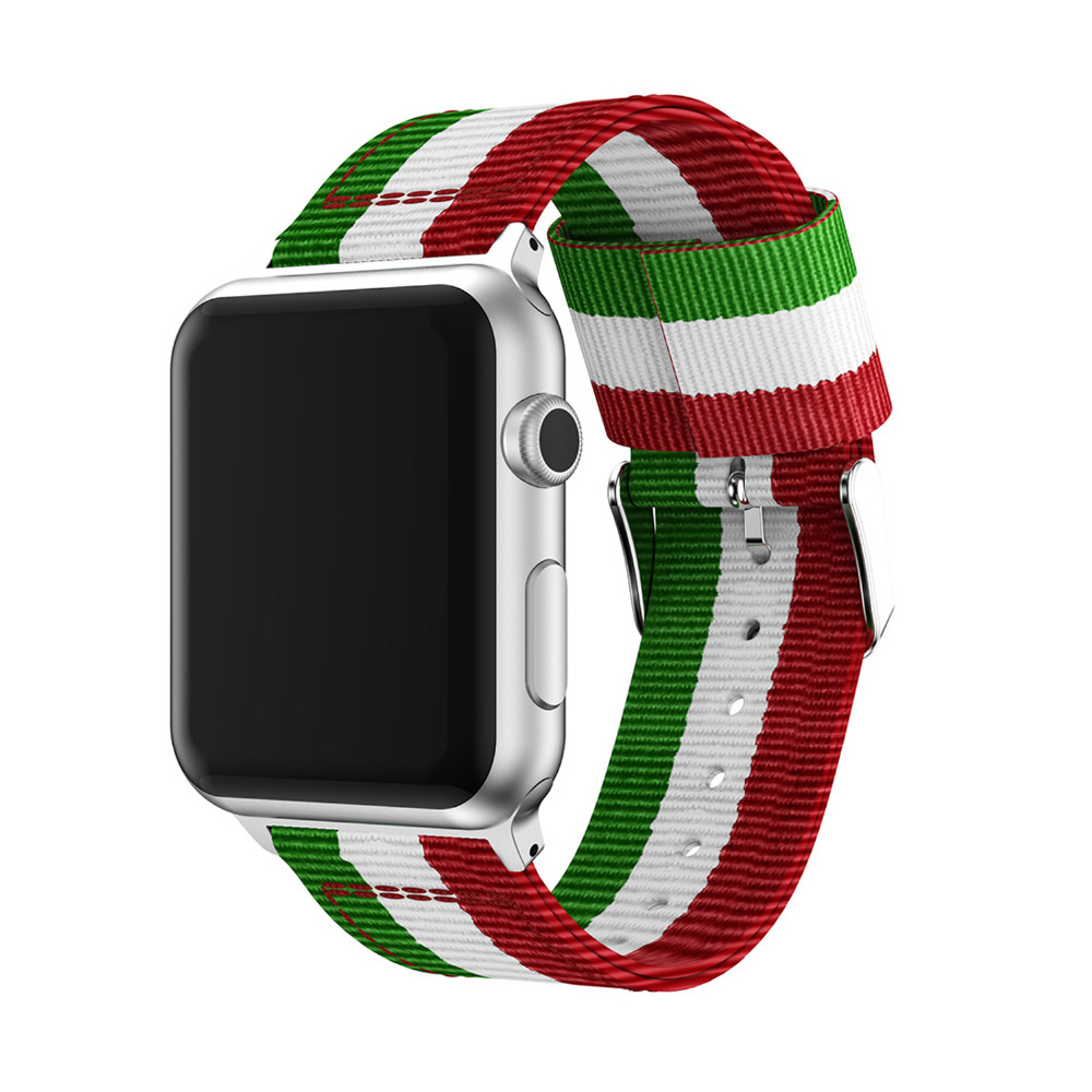 Watch 38mm - Armband i Nylon & Rostfritt Stål