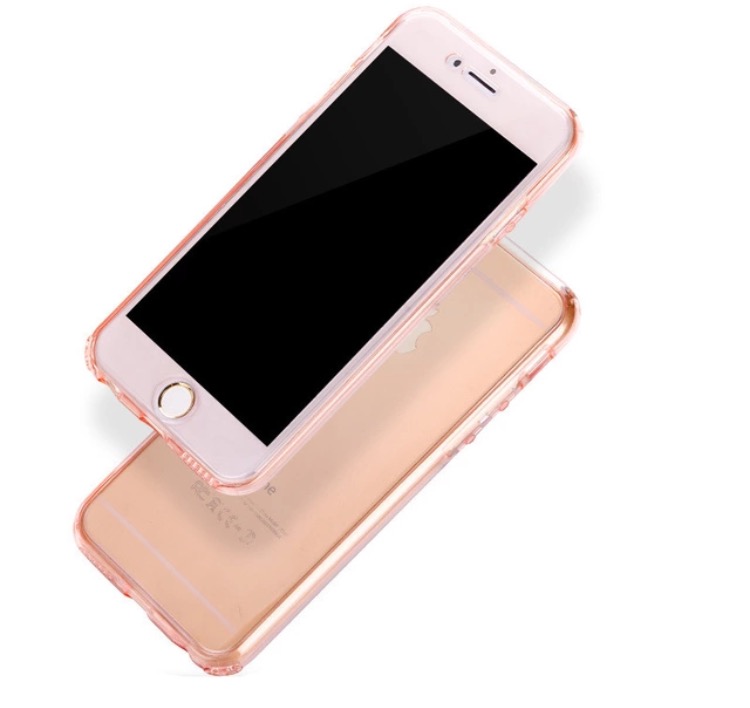 Dubbelsidigt Silikonfodral med TOUCHFUNKTION för iPhone 8 PLUS