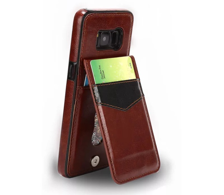 Galaxy S8 - Praktiskt Läderskal med Plånbok