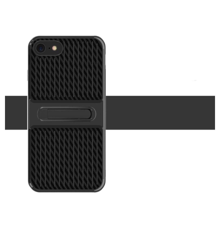 iPhone 8 PLUS - Stötdämpande Hybridskal i Karbon av FLOVEME