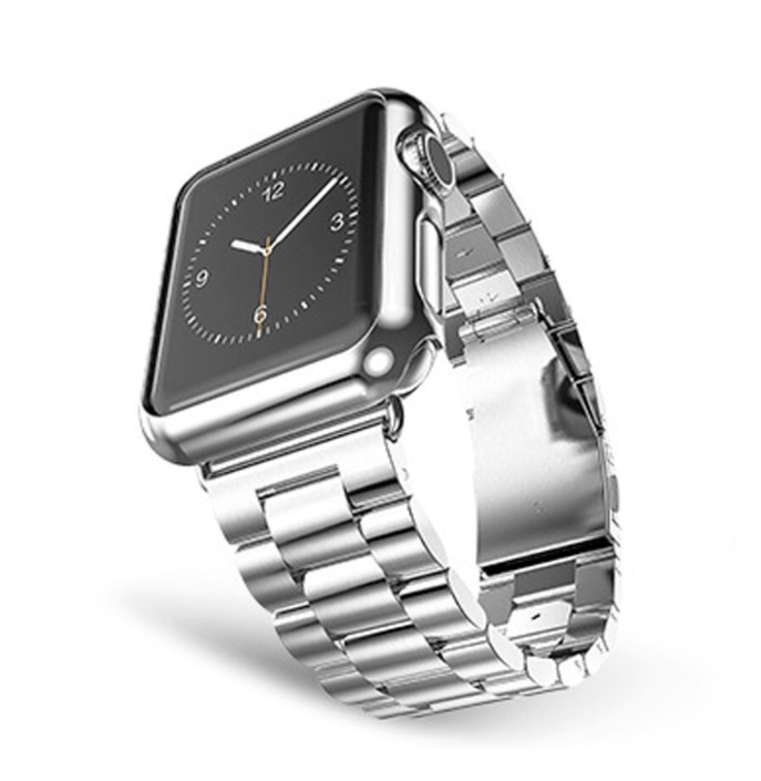 Watch 42mm - Stilren stållänk (Rostfritt Stål)